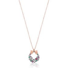 Emiliano Jewellery Emılıano Jewellery Silver 925 Ayar Zirkon Taşlı Noel Desenli Kolye