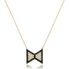 Emiliano Jewellery Emılıano Jewellery 925 Ayar Zırkon Taslı  Papyon Kolye