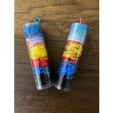 Gülümse Gel 2 Kutu Tüp Içinde Renkli Saç Örgü Lastiği Perma Ince Lastik Toka