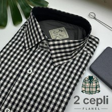 Eren Style Klasik %100 Cotton Uzun Kollu Terletmeyen Kışlık Flanel Gömlek (Regular Kalıp)