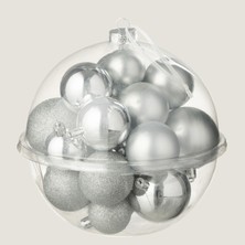 Chakra Fewa 24LÜ Yılbaşı Topu Seti Gümüş