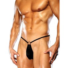 Tesori Tessilli Süslü Halkalı Alımlı Siyah Erkek String Tesori TESSİLLİ4601