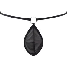 Tesori Tessilli Süslü Siyah Transparan Halkalı Tül Erkek String Alımlı Erkek Iç Çamaşırı Tesori TESSİLLİ4610