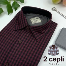 Eren Style Klasik %100 Cotton Uzun Kollu Terletmeyen Kışlık Flanel Gömlek (Regular Kalıp)