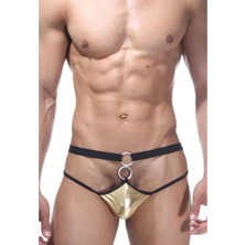 Tesori Tessilli Süslü Altın Önü  Halkalı Alımlı  Erkek String-Tanga  Tesori TESSİLLİ4595