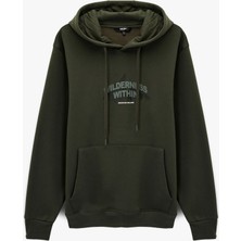 Koton Regular Fit Uzun Kollu Kanguru Cepli Baskılı Kapşonlu Sweatshirt