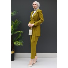 Giza Store Taşlı Broşürlü Takım Yağ Yeşil