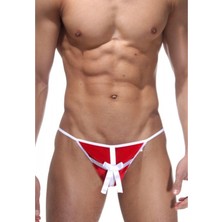 Tesori Tessilli Süslü Beyaz Fiyonklu Kadife Erkek String Iç Giyim Tesori TESSİLLİ4593