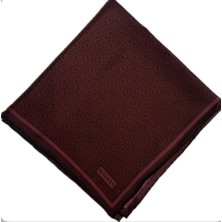Vakko Tivil Monogram Ipek Eşarp 41408-BORDO