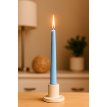 Trend Yankı Şamdanlı Mavi Mum