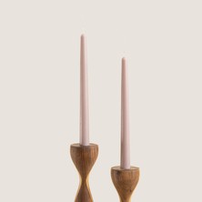 Chakra 2 Li Şamdan Mumu 25 cm Gül Gül