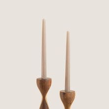 Chakra 2 Li Şamdan Mumu 25CM Vizon