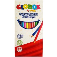 Globox Kuru Boya 12'li Tam Boy Kutulu Boyama Kalemi
