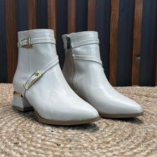 Mey Ayakkabı Kemer Detaylı Bej Bot M4539