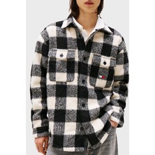 Tommy Jeans Ekoseli Oversize Fit Klasik Yaka Düğmeli Gömlek Erkek Gömlek DM0DM22013 Bds