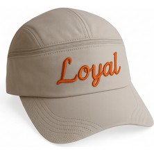 Tesbihane Isme Özel Nakışlı Gri Mikro Kumaş Ayarlanabilir Unisex Tenis Şapkası