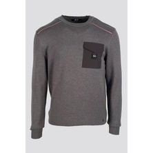 Ncs Jeans Erkek Triko Bisiklet Yaka Cep Detaylı Gri 3753