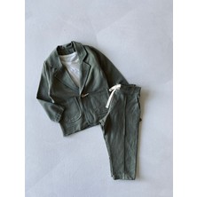 RG Brand Erkek Bebek %100 Keten Kumaş Takım Elbise, 3'lü Takım_RG327