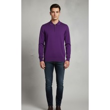 Nakşi Giyim Erkek Yarım Fermuar Polo Yaka Triko Kazak