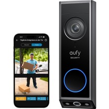 Eufy 2k Çift Kameralı Akıllı Video Kapı Zili – Gece Görüşlü, Paket Tanıma | Kablolu + Şarjlı Hibrit Sistem