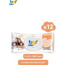 Uni Baby Aile Islak Mendil 12X90 (1080 Yaprak)