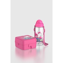 Renga Leya Kral Şakir Canan Desenli 1000 ml Çocuk Beslenme Kabı ve 500 ml Suluk Seti 222051 Pembe