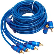Zibox PM-425 2 Rca Erkek + 4 Rca Erkek 5 Metre Mavi Kablo