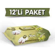Sleepy Doğal Zeytinyağı ve Pamuksu Lifler Islak Mendil 12 x 90'lı