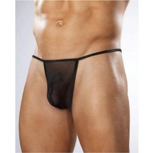 Tesori Tessilli Süslü Transparan Alımlı Tül  Erkek String Tesori TESSİLLİ4600