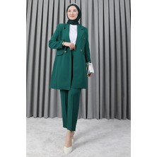 Giza Store Blazer Ceket Takım Zümrüt