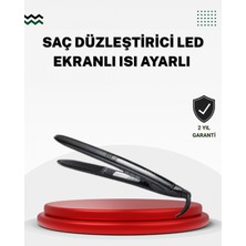 MiraLive 2025 Seri Profesyonel Isı Ayarlı Titanyum Kaplama Saç Düzleştirici Dijital Ekranlı