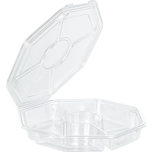 Ambalaj Pazarı 5 Bölmeli Sekizgen Kap - 25 Adet