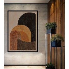 Teona Ahşap Çerçeve Görünümlü Soyut Geometrik Desen Ahşap Mdf Dekoratif Ev Duvar Tablo Dikdörtgen Ev Duvar Tablo