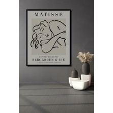 Teona Ahşap Çerçeve Görünümlü Matisse Soyut Sanat Dekoratif Ahşap Mdf Ev Duvar Tablo Dikdörtgen Ev Duvar Tablo