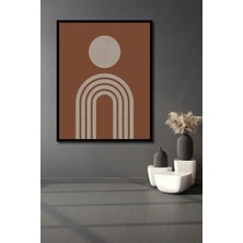 Teona Ahşap Çerçeve Görünümlü Minimalist Geometrik Ahşap Mdf Dekoratif Ev Duvar Tablo Dikdörtgen Ev Duvar Tablo