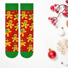 Carnaval Socks Noel Kurabiyesi Temalı Renkli Unisex Soket Çorap
