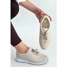 Beruflic Finna Bej Cilt Bağcıklı Spor Ayakkabı