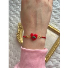 Sirius Jewelry Murano Cam Boncuk Kalp Detaylı Kokina Bileklik