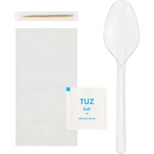 Ambalaj Pazarı 4lü Lüks Yemek Seti Şeffaf (Ymkset-01) - 50 Adet