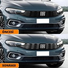 Mabi Fiat Egea Krom Ön Panjur 2020 Üzeri Uyumlu 8 Prç. Paslanmaz Çelik