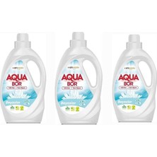 Boron Aquabor Sıvı Çamaşır Deterjanı Beyazlar Için 3 Adet 99 Yıkama Doğal Mineralli.