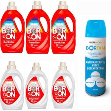 Doğal Sıvı Çamaşır Deterjanı Boron Renkliler ve Beyazlar Için 26*6 Yıkama+ Bortam Dezenfektan