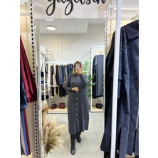 Missa Rayon Soğuk Ip Balon Hırka Antrasit