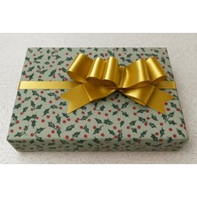 HUR-AY PACK 10 Adet Gold Renk Metalize Çeksüs /hediye Paket Süsü/gold Rafya Fiyonk/videoyu Izleyiniz !!!