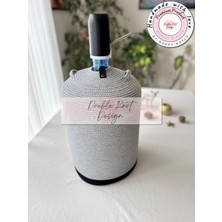 Double Knot Design Damacana Kılıfı Dekoratif Sepet - Organizer / Hediyelik Hasır Jüt Tress