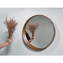 Rehome Yuvarlak Ahşap Çerçeveli Dekoratif Ayna - No:259 (70 cm)
