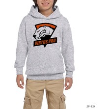 Zepplin Giyim Csgo Virtus Pro Team Gri Çocuk Kapşonlu Sweatshirt