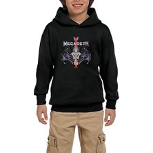 Zepplin Giyim Megadeth Vic 2 Siyah Çocuk Kapşonlu Sweatshirt