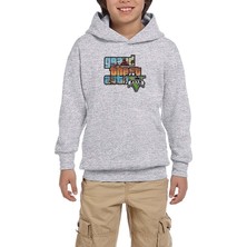 Zepplin Giyim Grand Theft Auto Five Mans Gri Çocuk Kapşonlu Sweatshirt