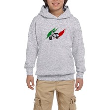 Zepplin Giyim Vespa In Italy Gri Çocuk Kapşonlu Sweatshirt